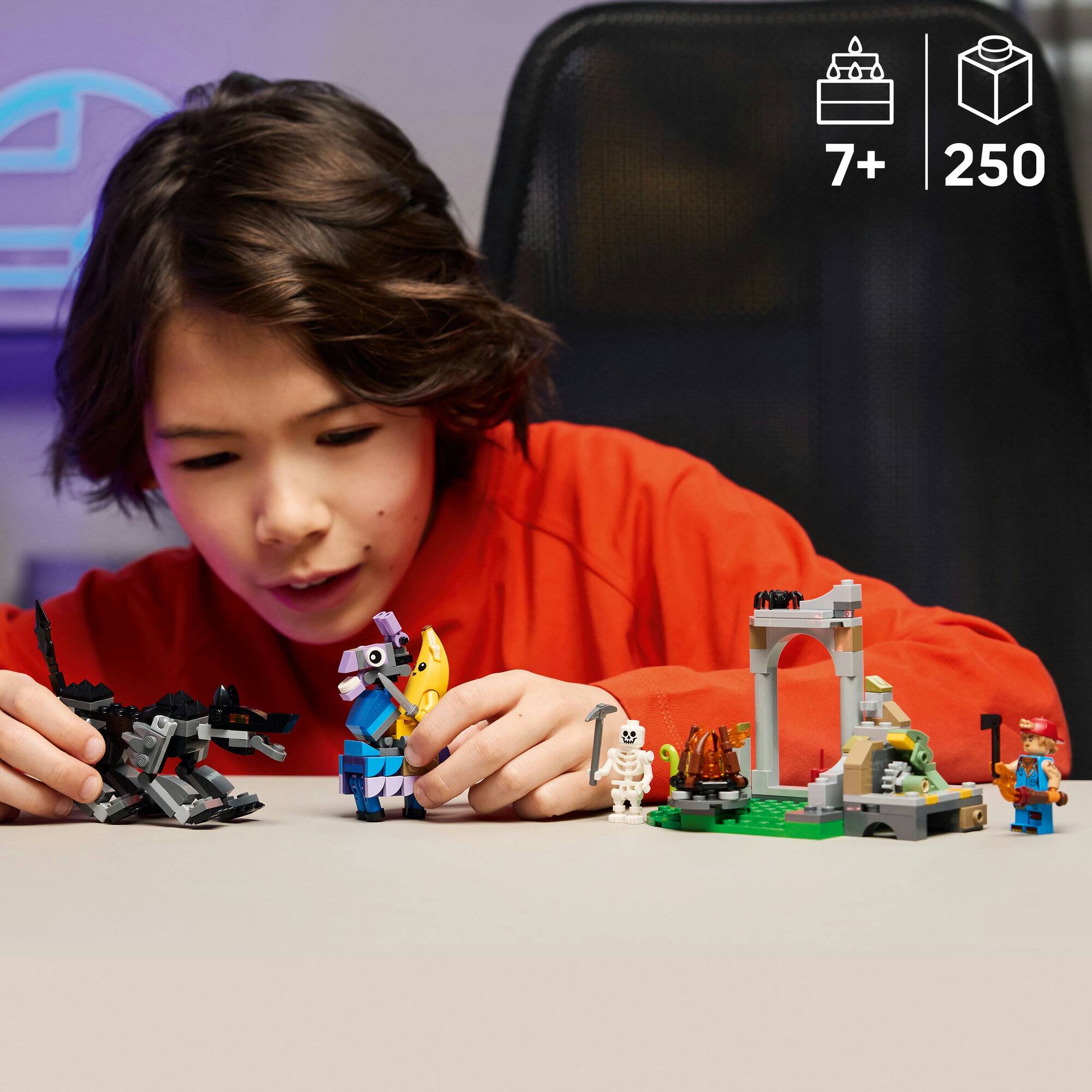 LEGO® Fortnite® Peely & Sparkplug’s Camp Video Game Building Set 77075